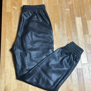 Zara faux leather joggers